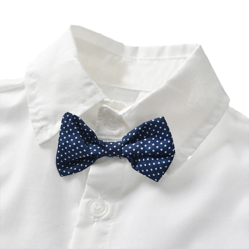 Kid Boy Formal Birthday Outfit Suit Toddler Gentleman Wedding Striped Vest Shirt 1-6 Years Baby Pants Boys Ceremony Outerwear