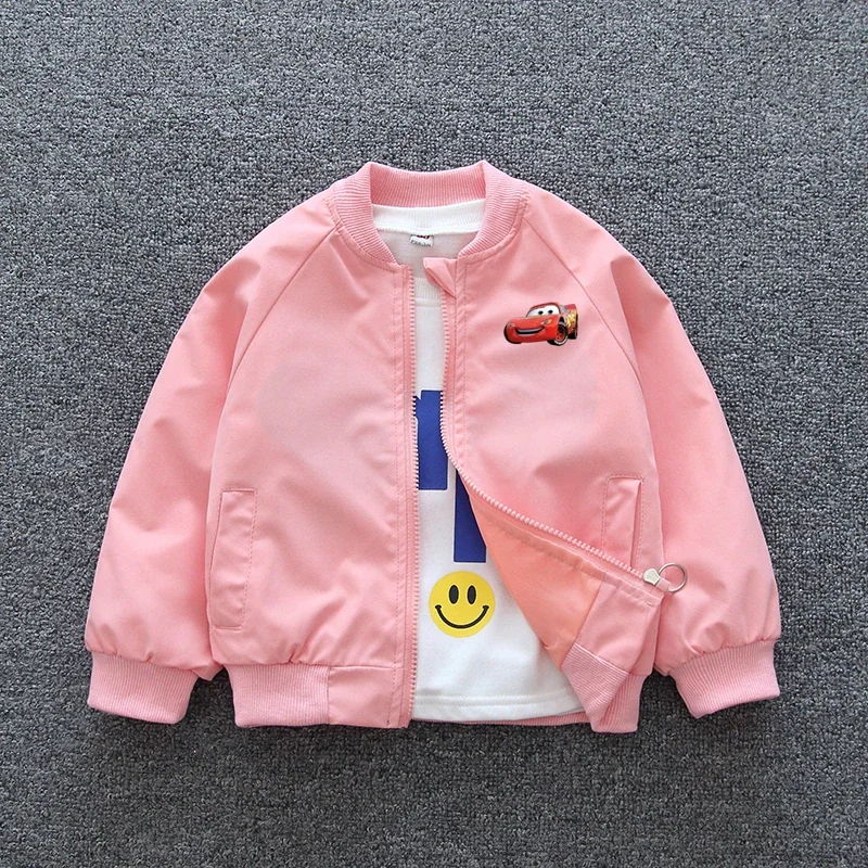 Baby Boys Cars Lightning McQueen Jacket 2025 Autumn Kids Girls Zipper Long Sleeves Cartoon Sport Coats Children Casual Outerwear