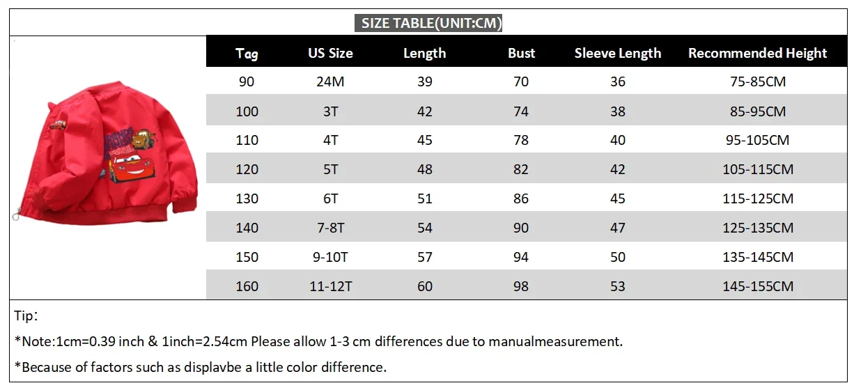 Baby Boys Cars Lightning McQueen Jacket 2025 Autumn Kids Girls Zipper Long Sleeves Cartoon Sport Coats Children Casual Outerwear