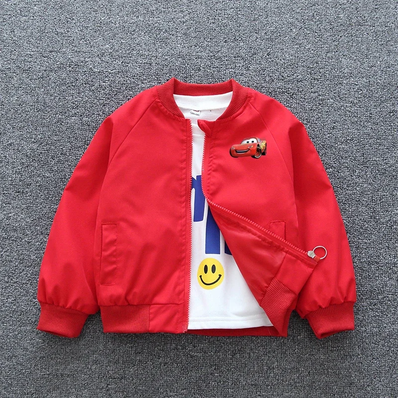 Baby Boys Cars Lightning McQueen Jacket 2025 Autumn Kids Girls Zipper Long Sleeves Cartoon Sport Coats Children Casual Outerwear