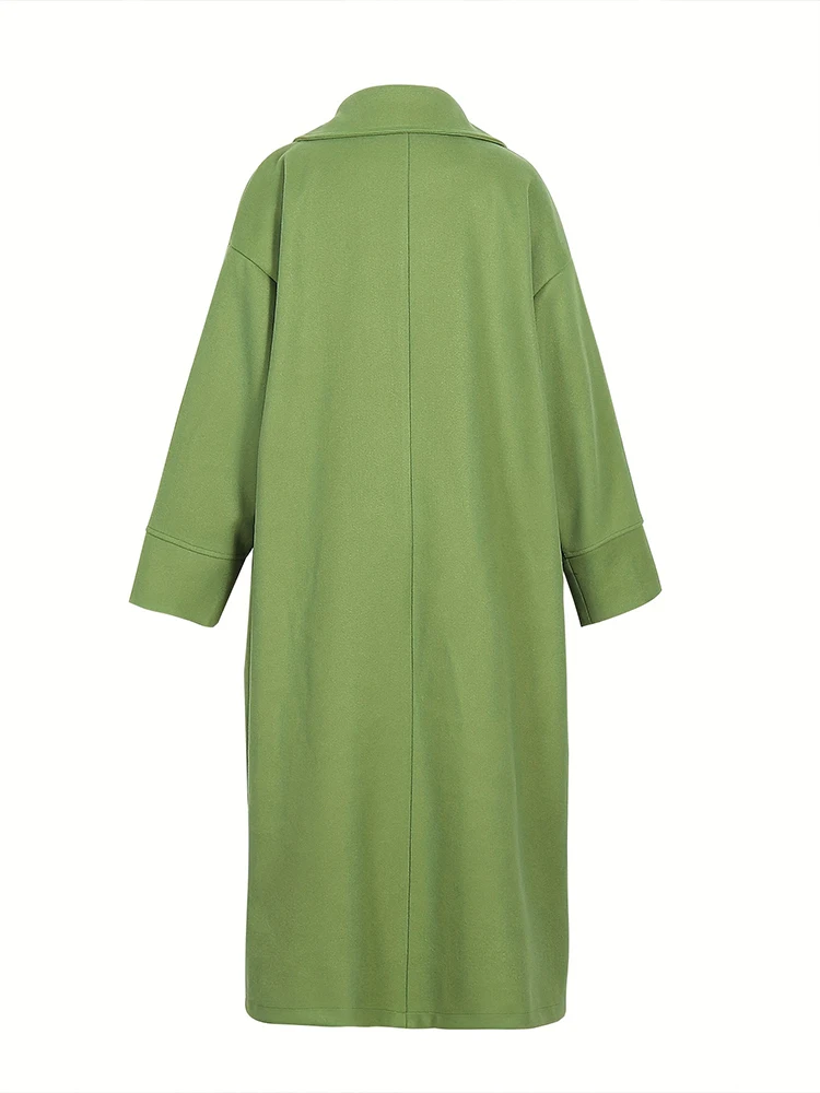 plus Size Double-Breasted Collar Coat Elegant Warm Solid Long-Sleeved Medium-Length Autumn Winter New Fashion for Women plus Size Double-Breasted Collar Coat Elegant Warm Solid Long-Sleeved Medium-Length Autumn Winter New Fashion for Women