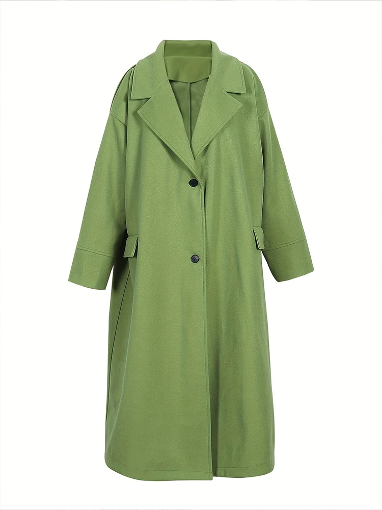 plus Size Double-Breasted Collar Coat Elegant Warm Solid Long-Sleeved Medium-Length Autumn Winter New Fashion for Women plus Size Double-Breasted Collar Coat Elegant Warm Solid Long-Sleeved Medium-Length Autumn Winter New Fashion for Women