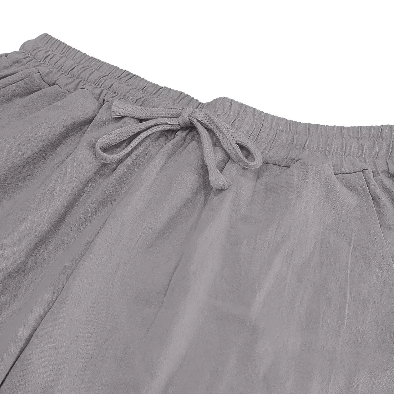 Men's Linen Shirt & Pants Set – American Style Casual Beachwear, Breathable Loose Fit Outfit (All Seasons