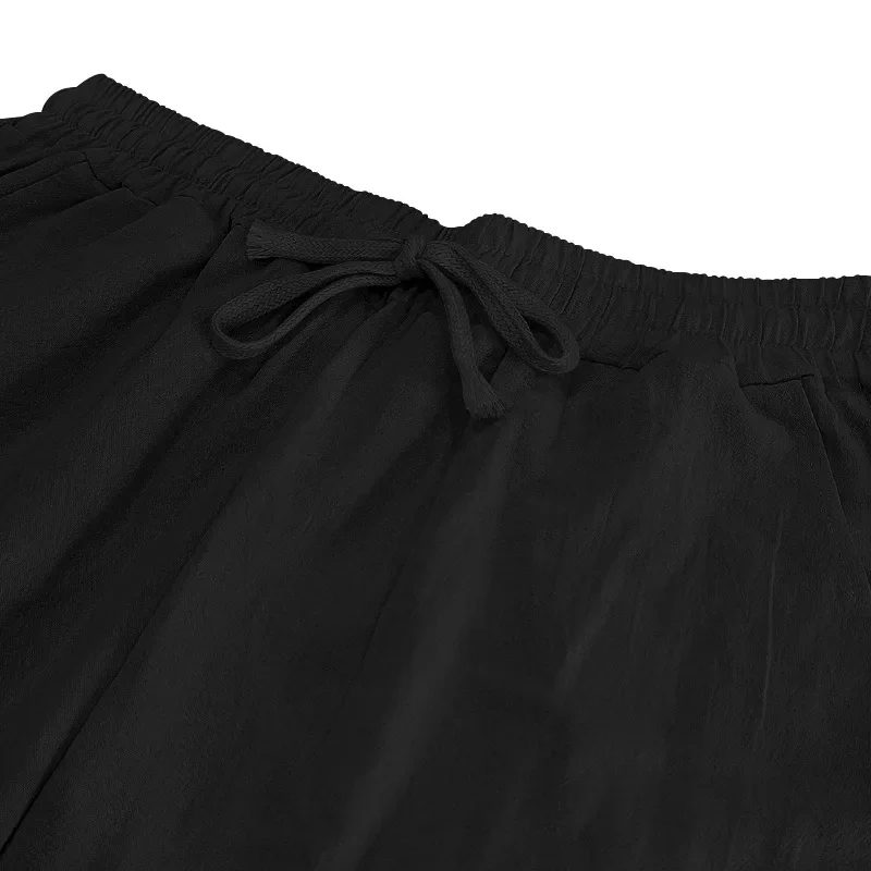 Men's Linen Shirt & Pants Set – American Style Casual Beachwear, Breathable Loose Fit Outfit (All Seasons