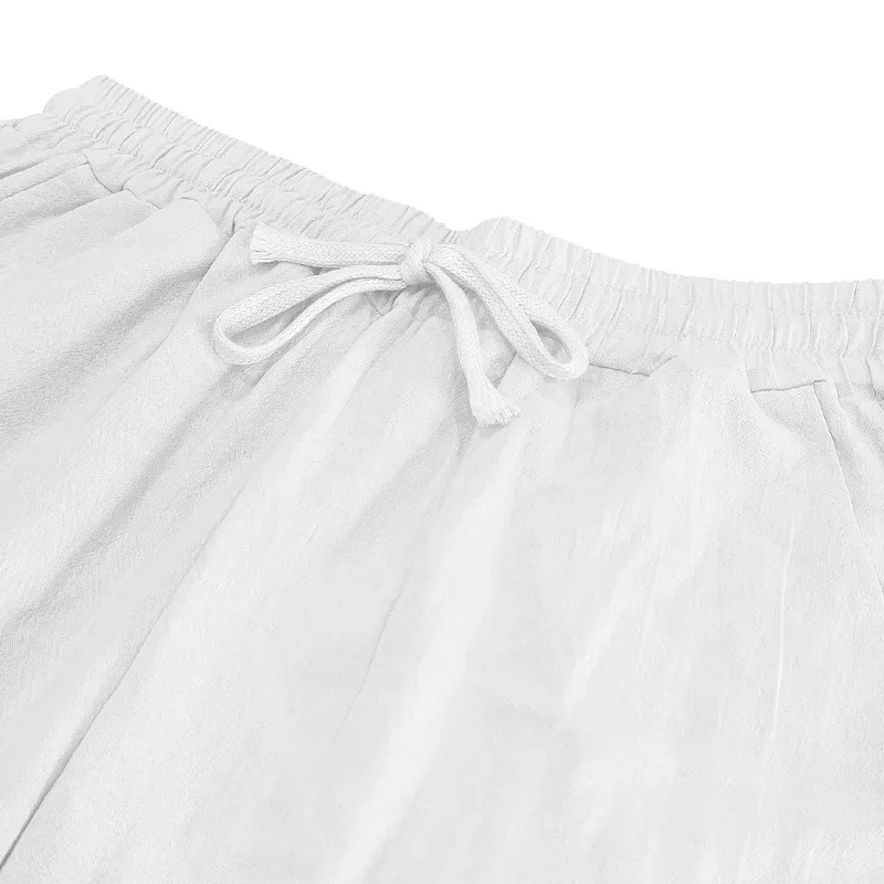 Men's Linen Shirt & Pants Set – American Style Casual Beachwear, Breathable Loose Fit Outfit (All Seasons