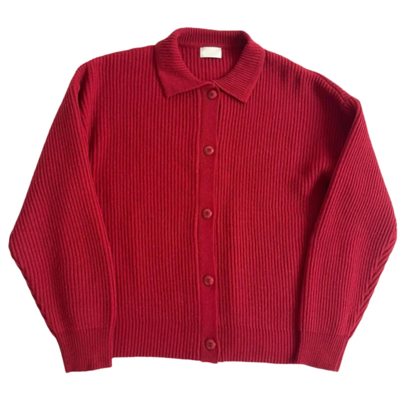 Men Fashion Daily Outerwears Cardigan Fall Winter Korean Casual Long Sleeve Sweater Baggy Thicken Thermal Knitted Sweaters Male